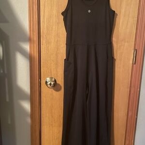 Athleta Body Suit Black Girls XL Black Sleeveless Jumpsuit